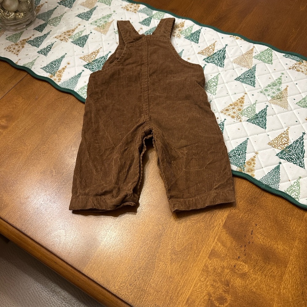 Carter's Overalls Corderoy Brown Embroidered Moose Baby 6 M - Picture 8 of 12